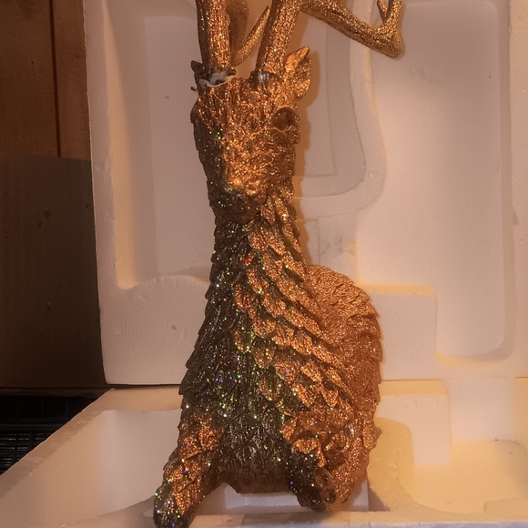 NEW!!! VINTAGE DEPT 56 GLITTERED REINDEER. - Picture 5 of 14